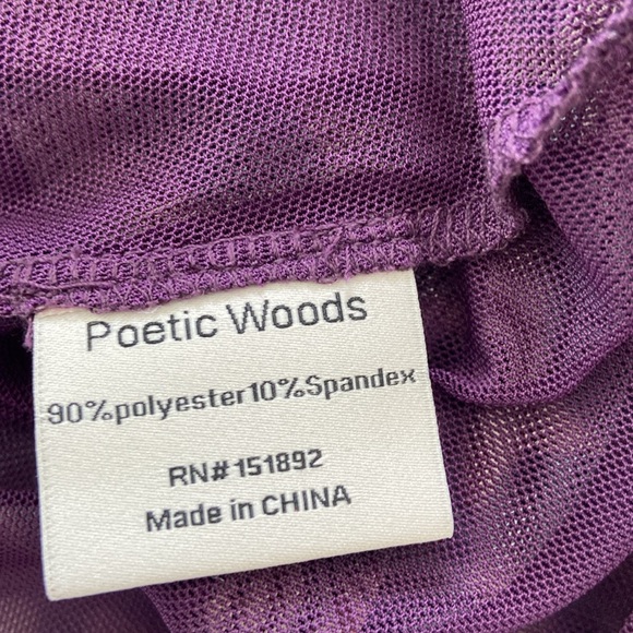 Anthropologie Poetic Woods Animal Print Mesh Long Sleeve Top NWOT Size S… - Picture 8 of 10